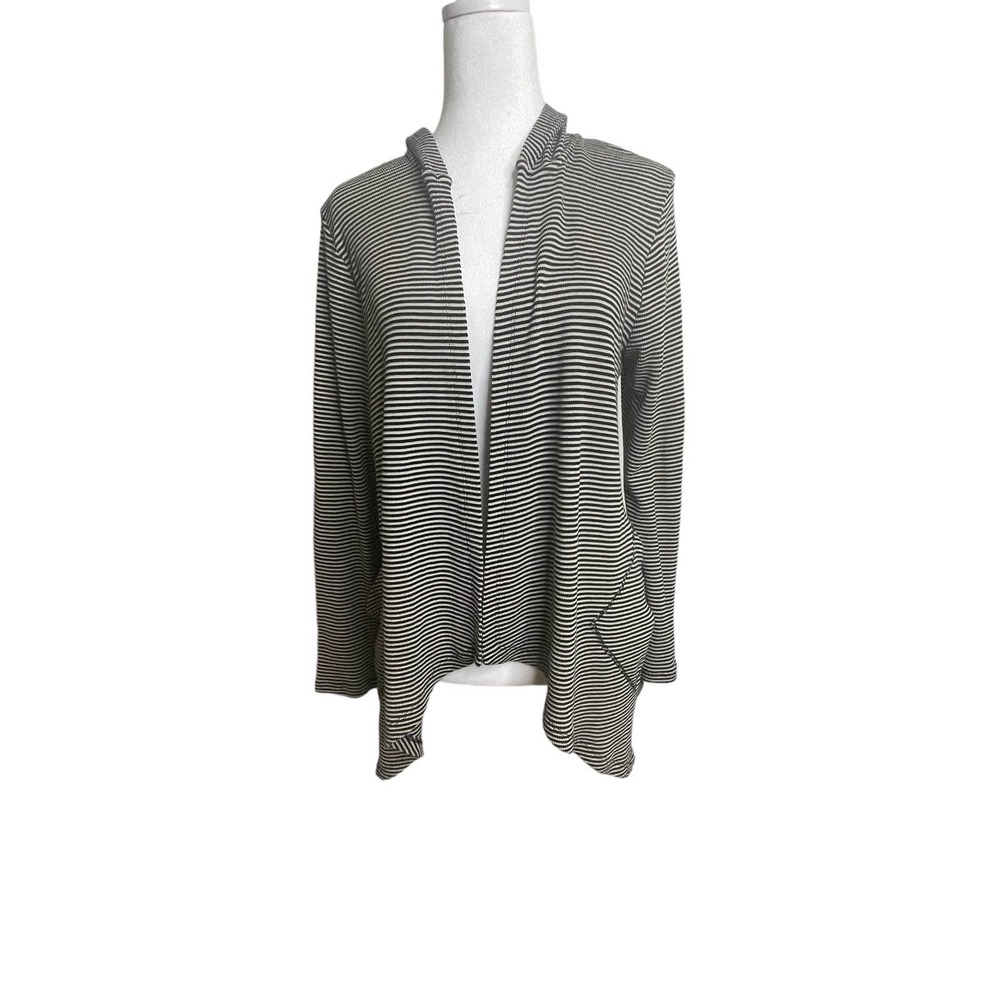 Philosophy Cardigan Republic clothing Black and White stripe XL Hoodie